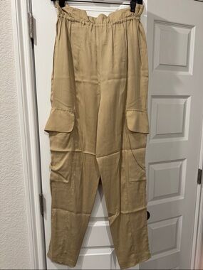 BCBGMaxAzria Light Khaki Cargo Track Pants